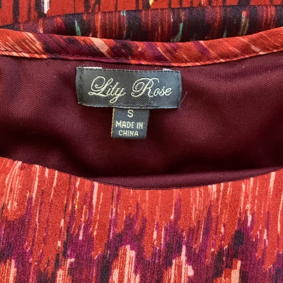 ✨👗LILY ROSE size S RED BOHO DRESS 👗✨ - Picture 4 of 7